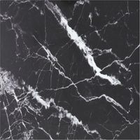 Table Top Black 50x50 cm 6 mm Tempered Glass with Marble Design vidaXL