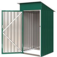 Caseta jardín métallique 0,74 m² 107,5x91x185 cm techo inclinado puerta cerradura ventilaciones vert