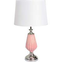 Sobremesa Nicolle cromo cerámica rosa 1xE27