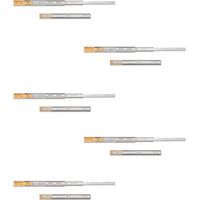 Emuca Lotto di 5 set guide per cassetti, a sfera, altezza 45 mm, profondità 400 mm, estrazione totale, chiusura soft, Zincato bianco