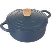 KASANOVA Casseruola Antiaderente vari colori Pot Art con Coperchio Innovativo, casseruola induzione, Ottimale per Stufati e Cotture Lente (Blu, 24 Cm)