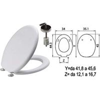 Abattant WC en charnières inox thermodurcissables "Tango" blanc H057