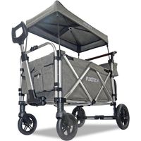 FUXLIFE by FUXTEC FX-CTL950 Gris Premium Carro de Mano Plegable con espacio de carga ampliado, bolsa térmica y toldo parasol Ideal para jardín, camping y actividades al aire libre