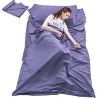 Drap de sac de couchage de voyage et de camping, drap d'hôtel léger, sac de couchage compact, léger et respirant, chaud et spacieux pour le camping, les auberges de jeunesse et les pique-niques, sacs