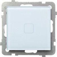 Ospel Sonata Interruptor táctil blanco de vidrio