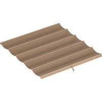 Toiture de remplacement pour pergola 3 x 3 m, rétractable, avec trous d'évacuation d'eau, résistante aux intempéries, en polyester, 250 x 255 cm, marron