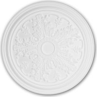 Rosetón 156034 Profhome Elemento decorativo Elemento para techo estilo Neoclasicismo blanco Ø 51,2 cm