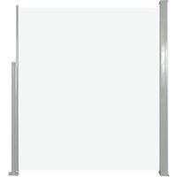 Tenda laterale retrattile/schermo per la privacy per patio giardino terrazzo balcone 160 x 500 cm crema 020007094