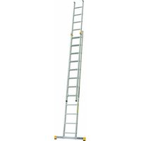 Scala a pioli in alluminio per vano scala - Altezza raggiungibile : 7.01m - Lunghezza chiusa : 4.11m - 8214/060