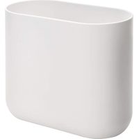 iDesign Cade Cestino spazzatura per bagno o cucina, Piccola pattumiera bagno in plastica, Cestino design per cosmetici, bianco