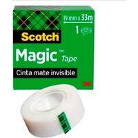 SCOTCH MAGIC CINTA ADHESIVA INVISIBLE ROLLO 19MM X 33MM CAJA INDIVIDUAL