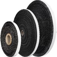STEIGNER Ofendichtschnur Kamindichtung selbstklebend aus GLASFASERN, hitzebeständig bis 550°C, Schwarz, 10m, 15x3mm, SKD03