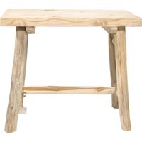 mgc24 Hocker aus Teakholz rechteckig 40,5 x 20,5 x 38,5cm