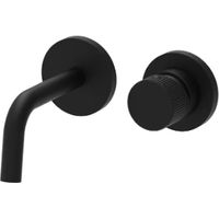 Kit extérieur pour mitigeur encastré lavabo Noir, avec bec de 123 mm de long. Paffoni série Jo JOBOX104NO70 Noir - Laiton