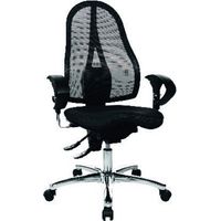 Bürodrehstuhl m.Permanentkontakt schwarz/schwarz 460-560mm m.Rl.TOPSTAR