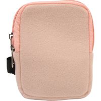 Pochette porte-bouteille étanche antidérapante avec sangle réglable, grande capacité porte-téléphone pour randonnée course rose.