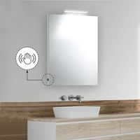 Specchio bagno 70x100 cm con accensione touch e lampada led