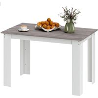 Tavolo da pranzo moderno legno 120x69x75cm grigio bianco