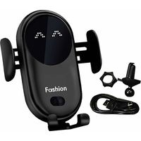 Chargeur Induction sans Fil Voiture, Automatic Clamping Chargeur Induction Voiture Rotation 360° Chargeur Telephone Voiture Clip, pour iPhone pour Samsung pour Huawei LG Tous Les Appareils(Noir)