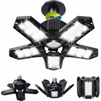 Aimoonsa – 120W 12000lm LED-Deckenleuchte – 6500K Tageslicht – E26/E27 kompatibel – Schnelle, werkzeuglose Montage – Für Garagen und Lagerhallen