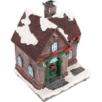 Eosnow Maison de Village de noël Vintage, aménagement paysager exquis, éclairé par LED pour la décoration de la maison, cadeaux de Type A