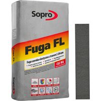 Malta flessibile Sopro FL antracite 25 kg di larghezza con spessore da 2 a 20 mm