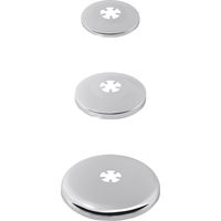 STEDO SCHUBROSETTE, D = 65, d = 32, H = 15 MM, MS. VERCHROMT