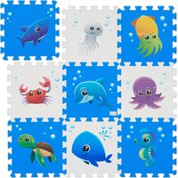Tapis puzzle avec animaux marins