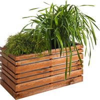 Bac à fleurs rectangulaire en bois Lign Z - 100 x 50 x 50 cm