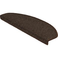 Tapis d'escalier London Marron foncé 19 x 56 cm Demi-circulaire