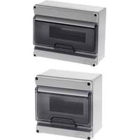 CENTRALINO DA PARETE C/PORTELLO IP65 4-5 Moduli - 154x114x85 mm - Grigio