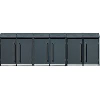Westmann Metall Mülltonnenbox Moderna 6 6x240 L Anthrazit 83x417x135 cm