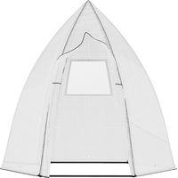 Mini Gewächshaus Überwinterungszelt für Pflanzen mit Rolltür Garten Balkon Winterschutz Weiß 160 x 140 x 180 cm