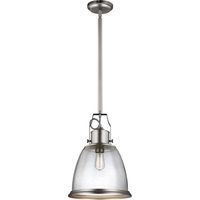 Elstead Hobson - 1 Light Large Dome Deckenanhänger Satin Nickel, E27
