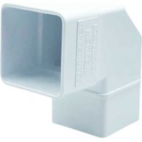 Codo 87º Bajante Cuadrada 70x70 Canalón EUME Blanco PVC - Ferroplast Color: Blanco