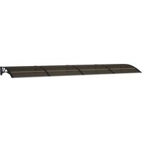 Marquesina para puerta de policarbonato negra, 400 x 100 cm vidaXL