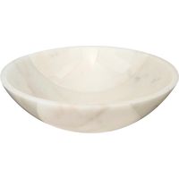 Lavabo à poser Kit Purity 43x43 cm en marbre blanc sans trou de robinetterie, sans trop-plein SATPURWH