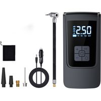 Compresseur à Air Portatif,Gonfleur Pneus Voiture,avec Affichage Digital et Lumière LED,150 PSI Pompe à air électrique avec Fonction de dégonflage,Pompe Portable pour Voiture, Moto, vélo