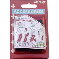 Fastechr Cinta autoadherente de velcro negra 360x25 mm