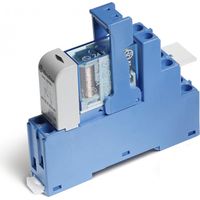 Interface 2RT 10A 125V DC sensible étrier plastique bornes à cage FINDER 486271250050SPA