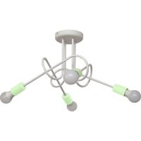 Helam OXFORD Plafonnier semi-encastré à plusieurs bras blanc, menthe 44 cm