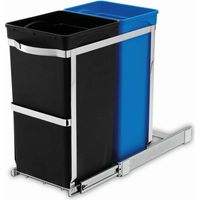Simplehuman - Cubo de basura extraíble, dividido 20/15 l CW1016