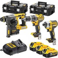 DeWalt DCK368P3T-QW conjunto taladro atornillador amarillo negro