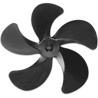 Pales de ventilateur de cheminée en aluminium, accessoire de ventilateur thermodynamique universel à 5 pales (noir)