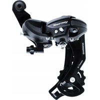Desviador trasero Shimano Tourney RD-TY300B, 6/7/8 velocidades, 34T, con patilla de cambio.