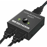 HDMI-Switch, bidirektionaler 4K-HDMI-Splitter-Adapter (2 Eingänge, 1 Ausgang) oder 1-Eingang-2-Ausgang-Switch, unterstützt 3D, 4K, 1080p, HDCP, HDMI-Switch für HDTV/Blu-ray/DVD-Player/DVR