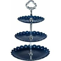 royaluxe - 3 niveaux assiette de service en porcelaine support de service assiette pralinée assiette de fruits assiette à biscuits assiette à pâtisserie assiette à gâteau blanc support de gâteau pour