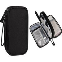 Pochette de rangement pour accessoires électroniques, pochette d'organisation de câbles, pochette de rangement pour câble de données USB, pochette de rangement pour banque d'alimentation et carte SD,