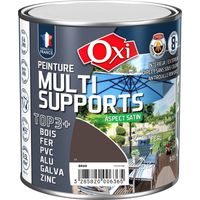 OXI - Peinture TOP 3 bois fer pvc satin 500ml brun