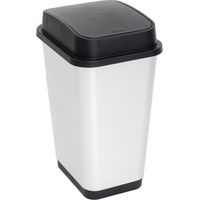Dea Home Pattumiera Oslo 50L con Coperchio a Doppia Apertura 33 x 44 Cm H 56 Cm - Bidone Rifiuti Design Funzionale